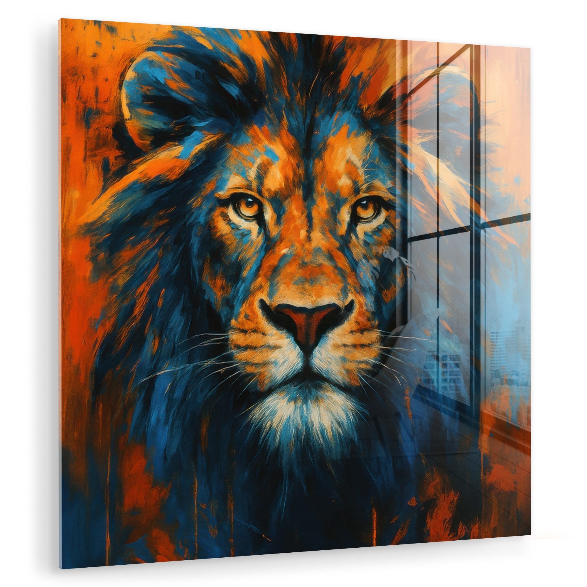 MuchoWow Acrylglasbild Kunstdrucke - Löwenkopf - günstig online kaufen