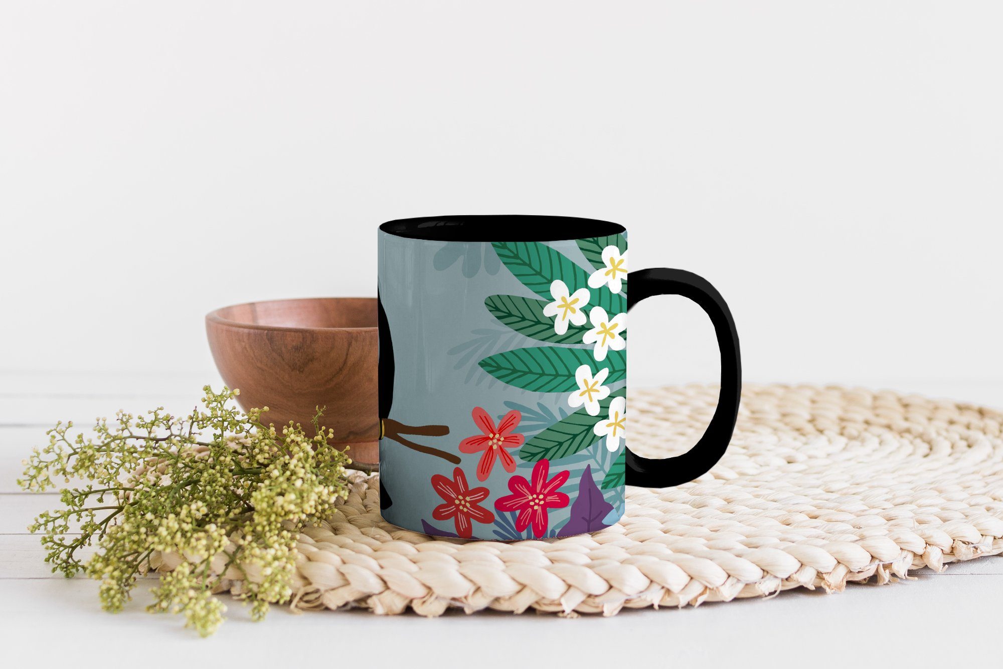 MuchoWow Tasse Tukan - Kaffeetassen, Tiere Teetasse, Keramik, Kinder Farbwechsel, Zaubertasse, Pflanzen - - Geschenk - Kinder