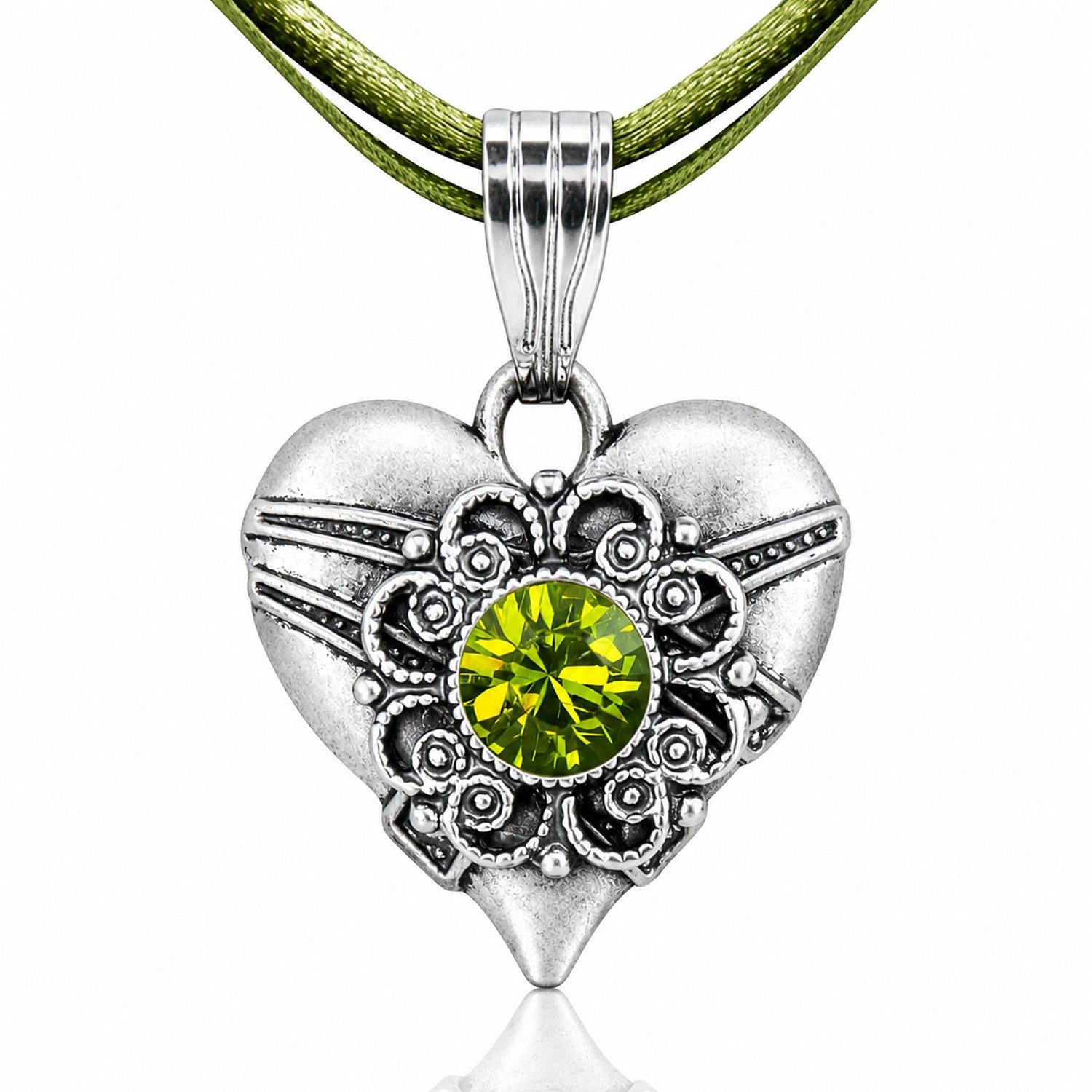 LUISIA® Kette mit Anhänger LUISIA® Halskette "Paula" mit Kristallen von Swarovski® (inkl. Schmuckbox)