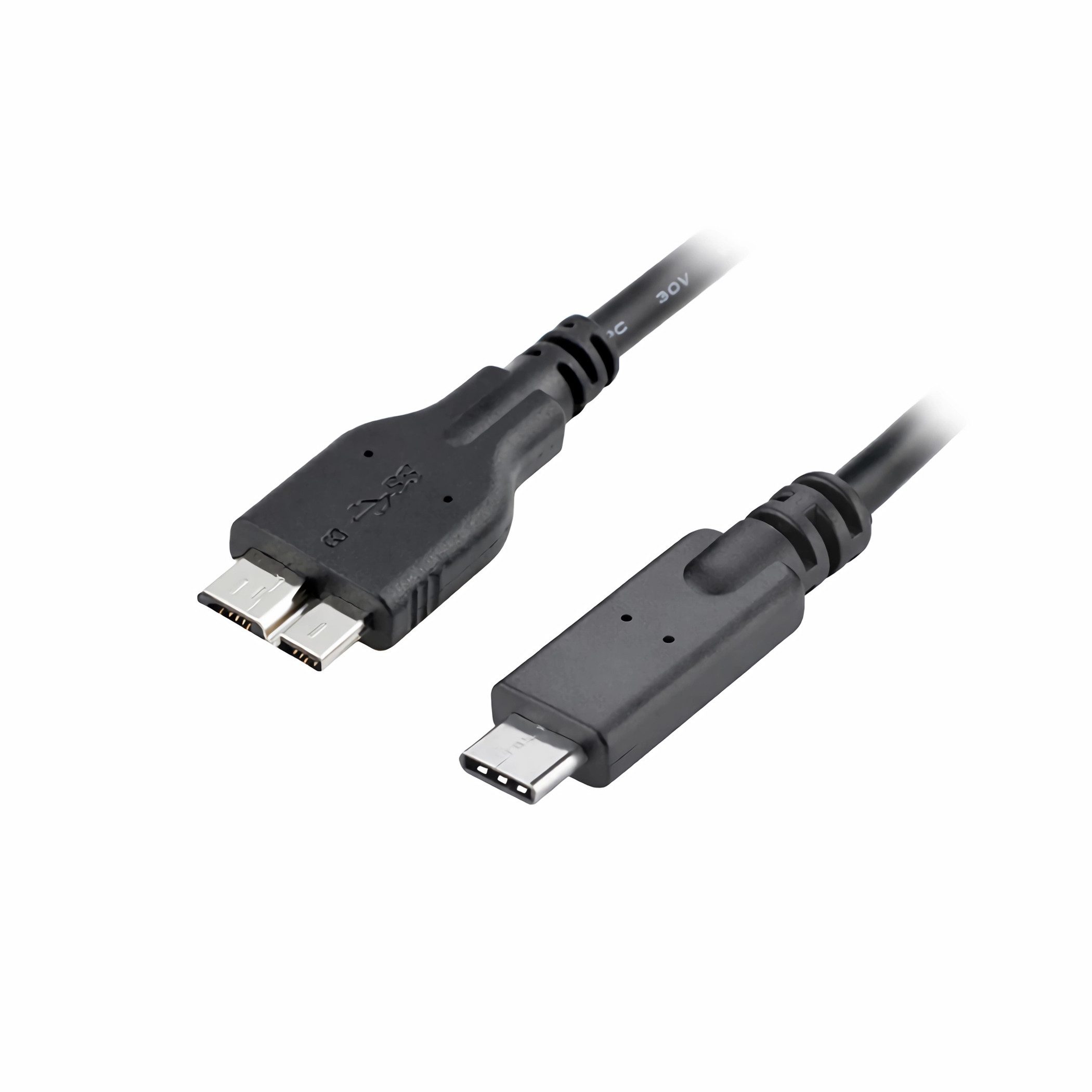 Bolwins H68 USB Typ C auf USB 3.0 micro B Stecker Kabel Festplatte Adapter 1m USB-Kabel, USB 3.1 Typ C Stecker, beidseitig einsteckbar, moderner Standard für neue Geräte, USB 3.0 Micro-B Stecker, passend für externe Festplattengehäuse und USB-Endgeräte (100 cm), SuperSpeed Datenübertragung bis 5 Gbit/s, stabil und zuverlässig