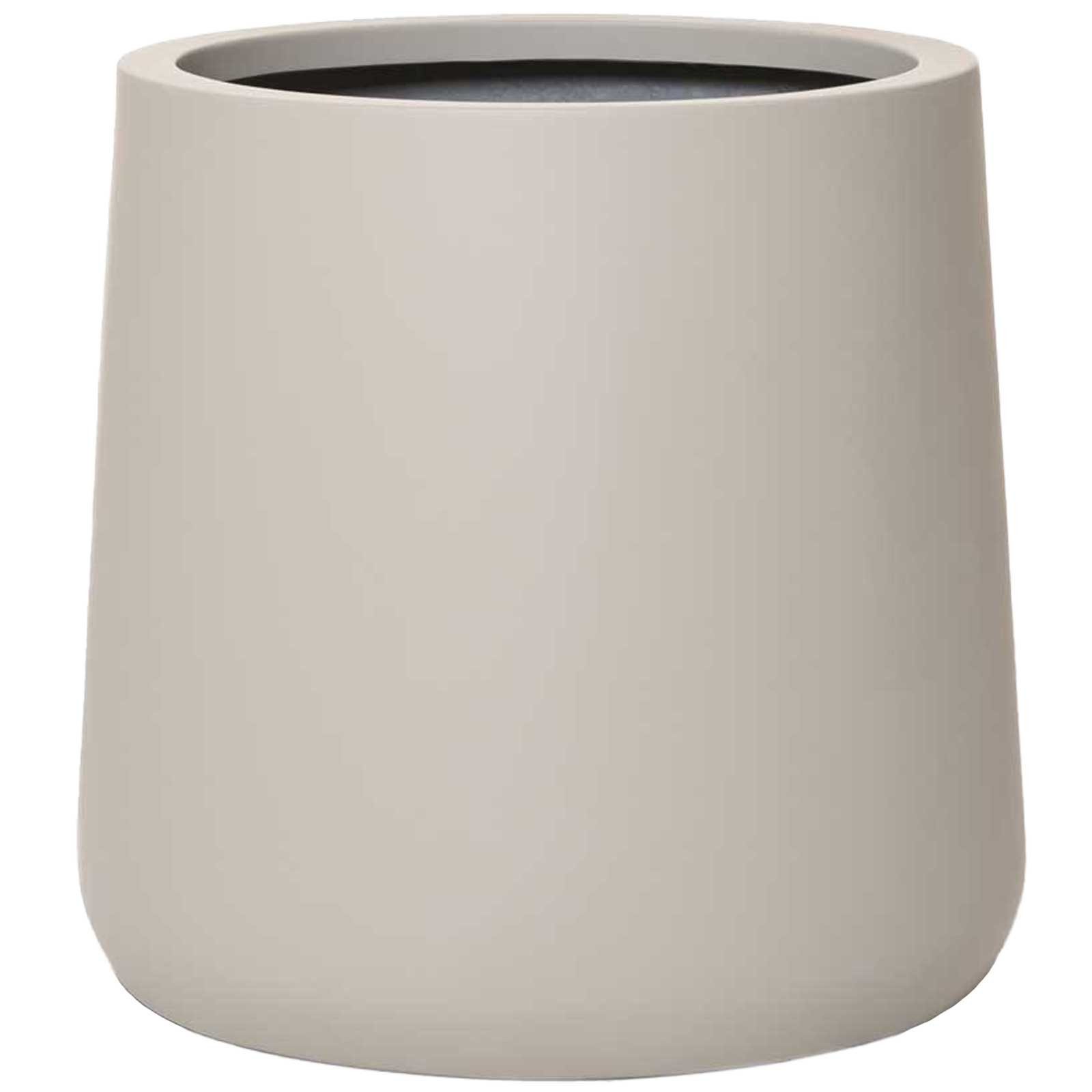 VIVANNO Blumentopf Fiberglas VEKRA Rund - Beige Matt (1 St), 43x40 cm günstig online kaufen