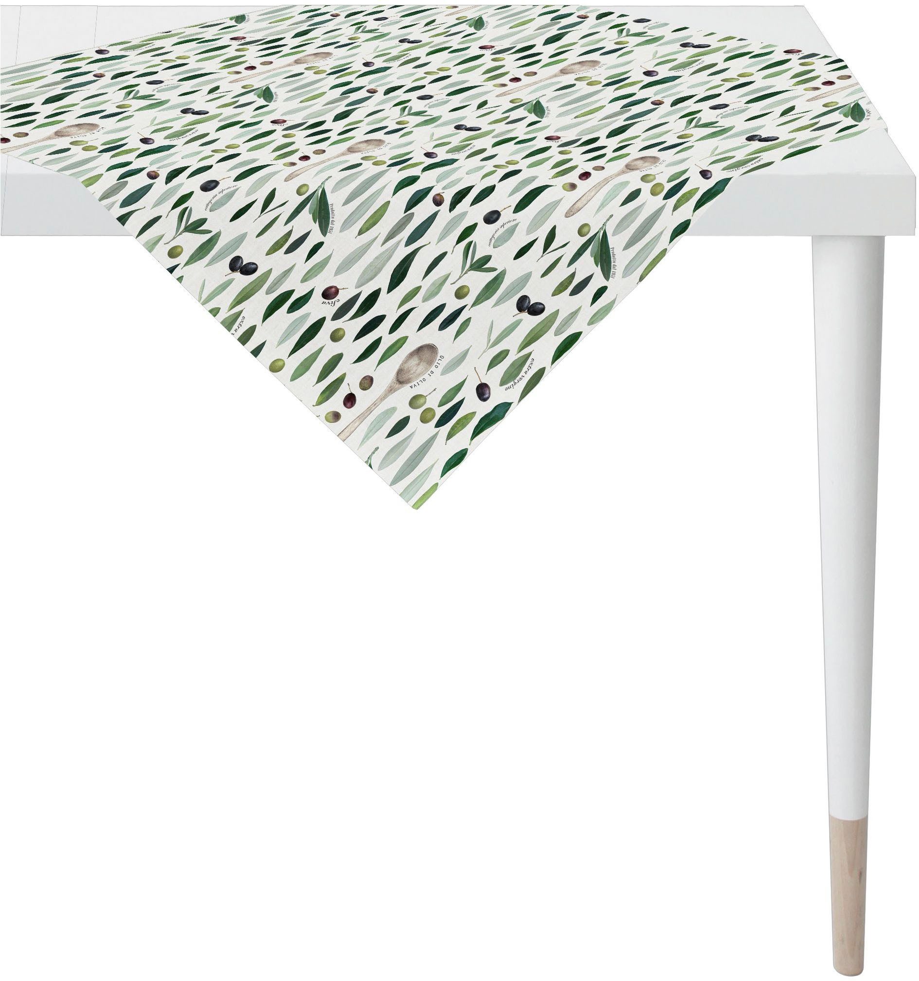 APELT Tischdecke 7007 (1-tlg), Olivendesign als all-over