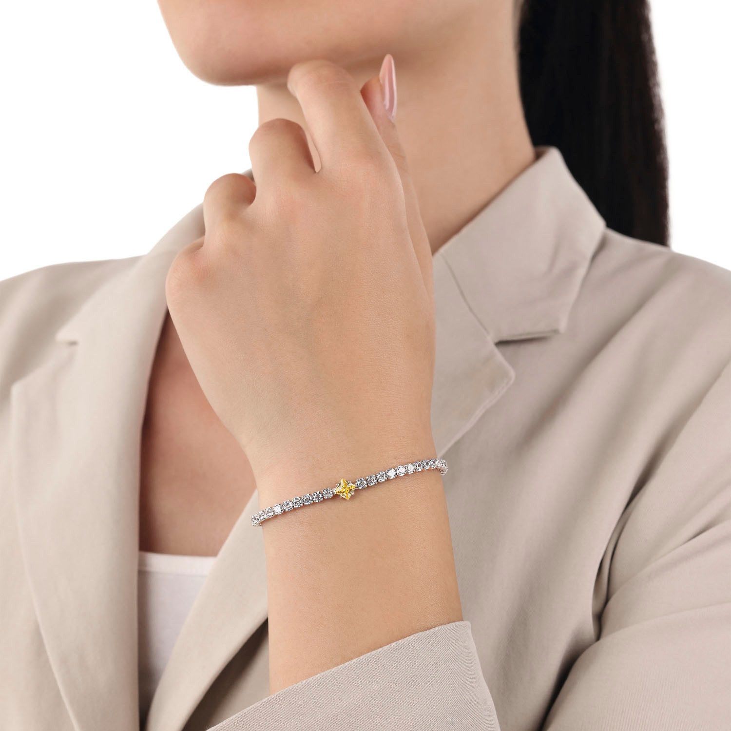 Amor Tennisarmband, mit Zirkonia (synth)