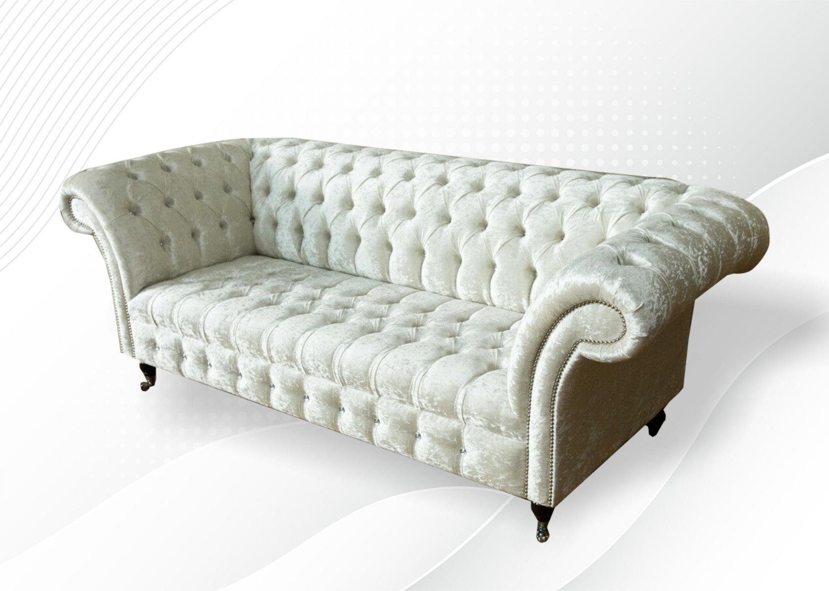 Sitzer Chesterfield-Sofa, cm JVmoebel 3 Sofa Chesterfield Couch 225 Design