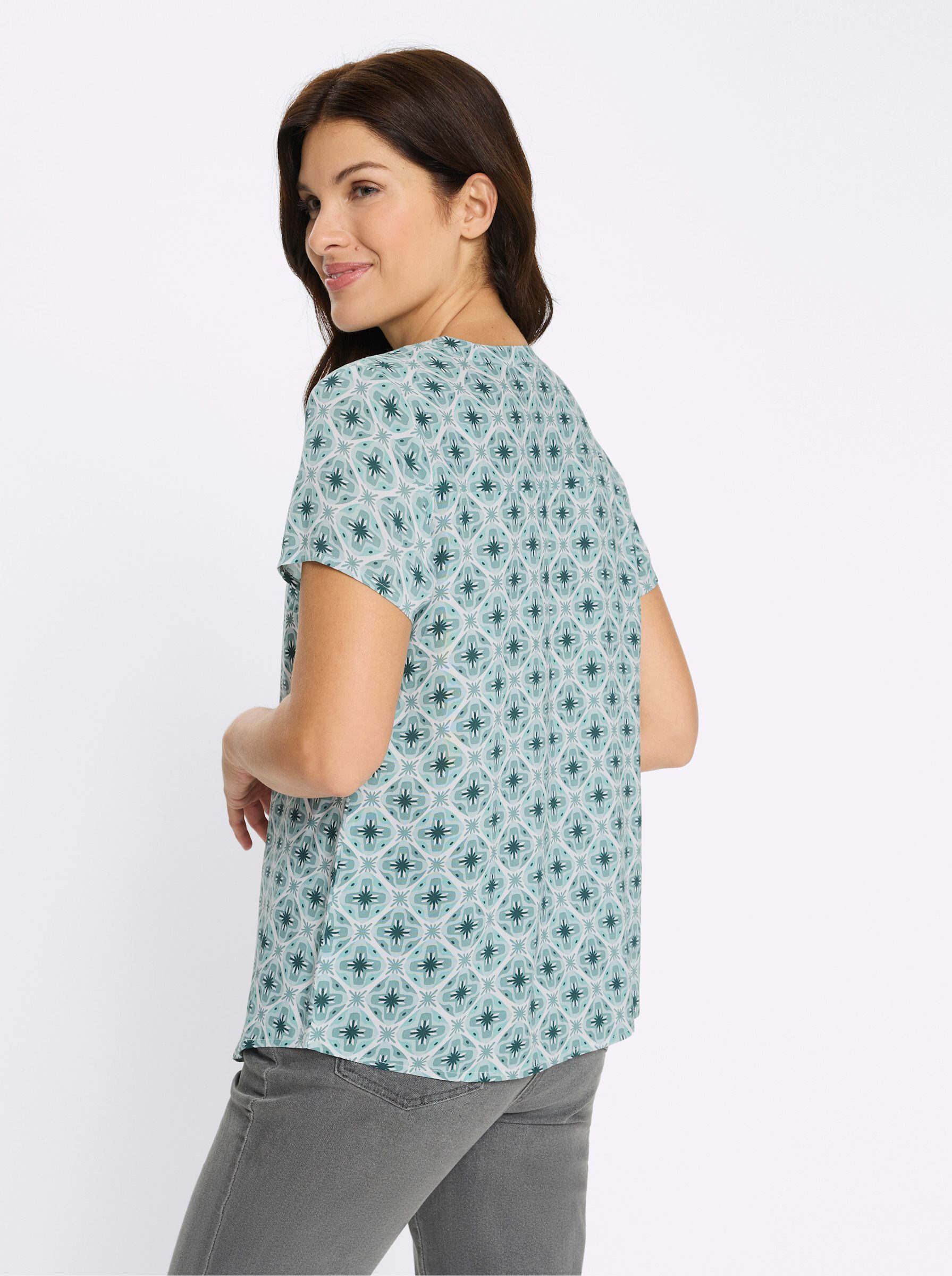 Sieh an! Klassische Bluse Schlupfbluse Kurzarm