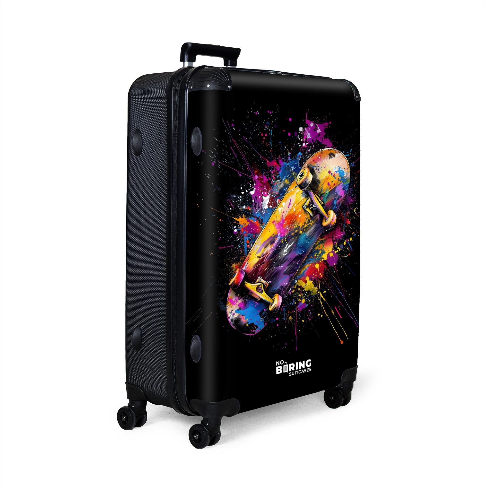 NoBoringSuitcases.com© Hartschalen-Trolley Skateboard mit Graffiti 77 günstig online kaufen