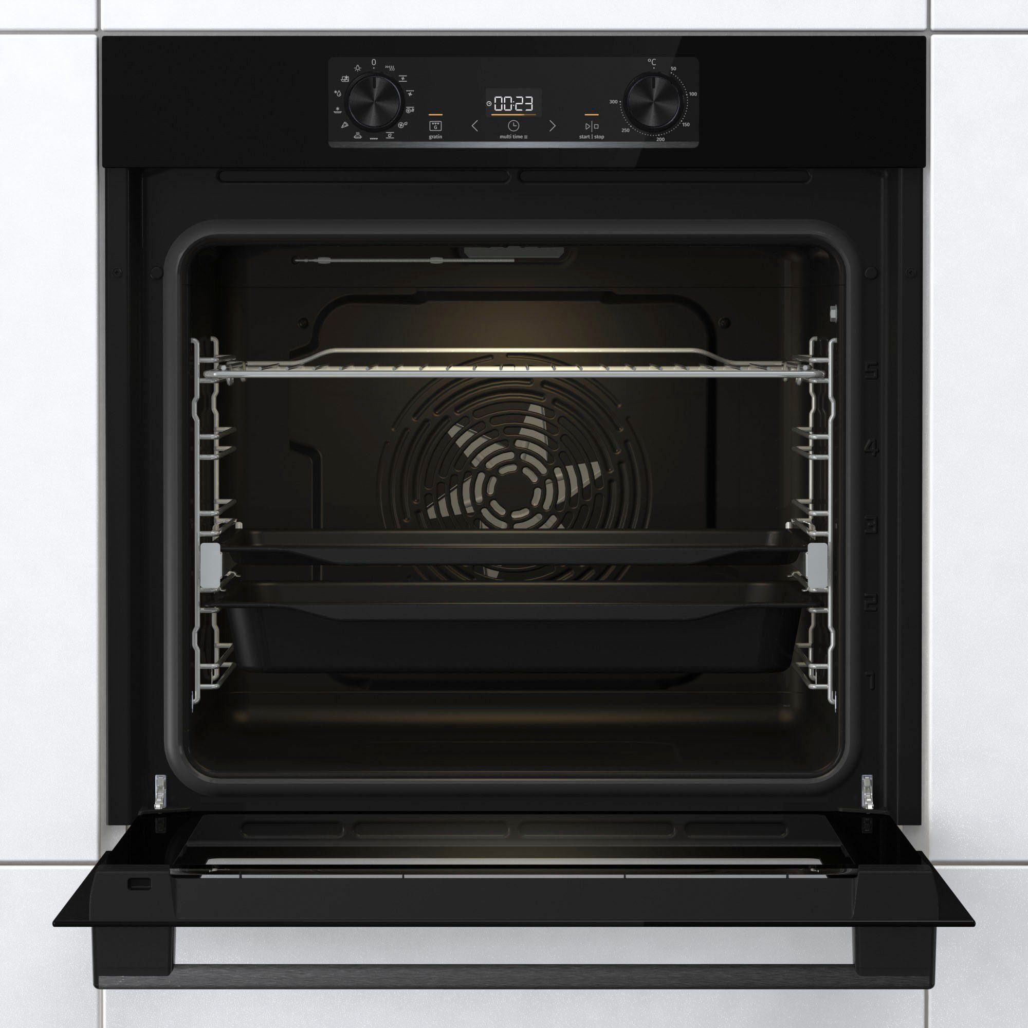 GORENJE Einbaubackofen BOS6737E13, Aqua-Reinigungsfunktion, AirFry-Funktion