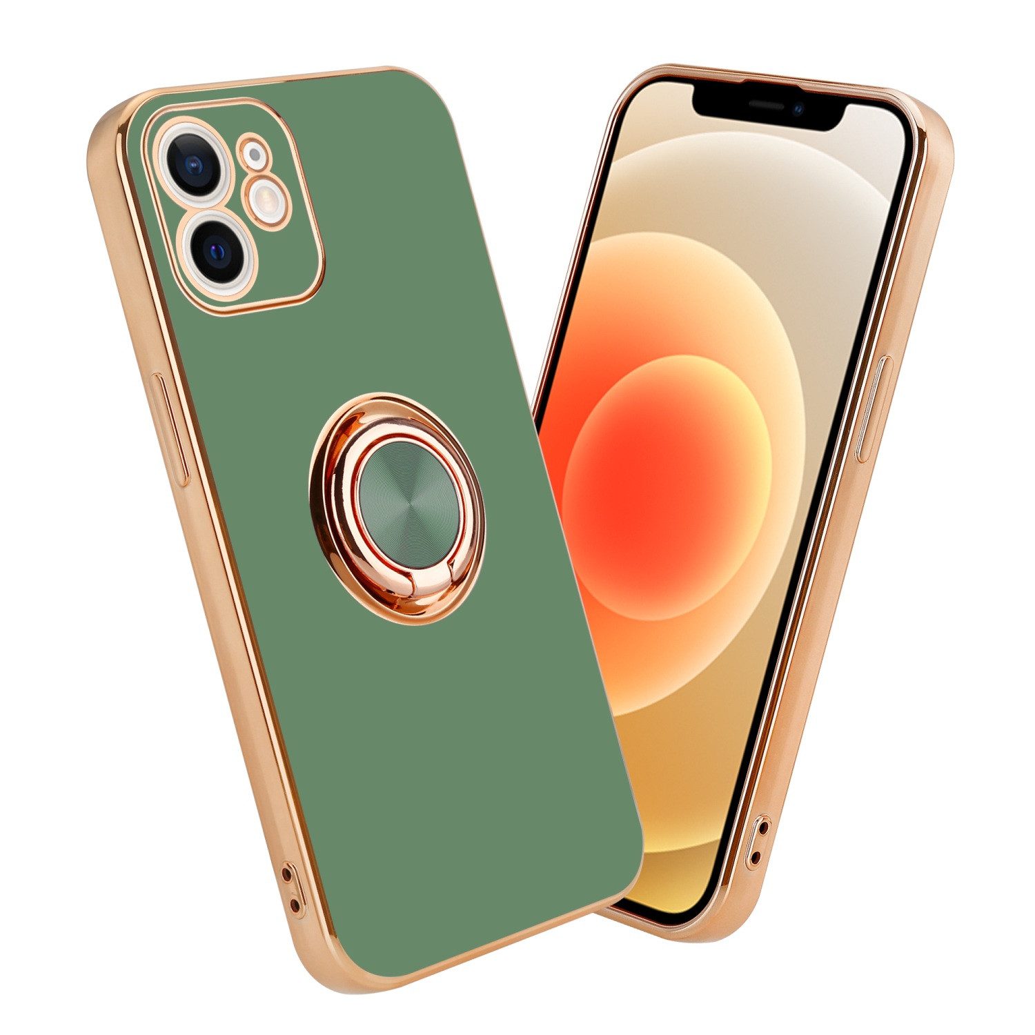 Cadorabo Handyhülle Apple iPhone 11 Apple iPhone 11, Schutzhülle - TPU Silikon Hülle - mit Kameraschutz und Ring