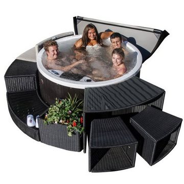 Canadian Spa GmbH Whirlpool Okanagan UV, Rund Ø 160 cm für 4 Personen, Inkl. UV & Ozon, Plug & Play-Funktion