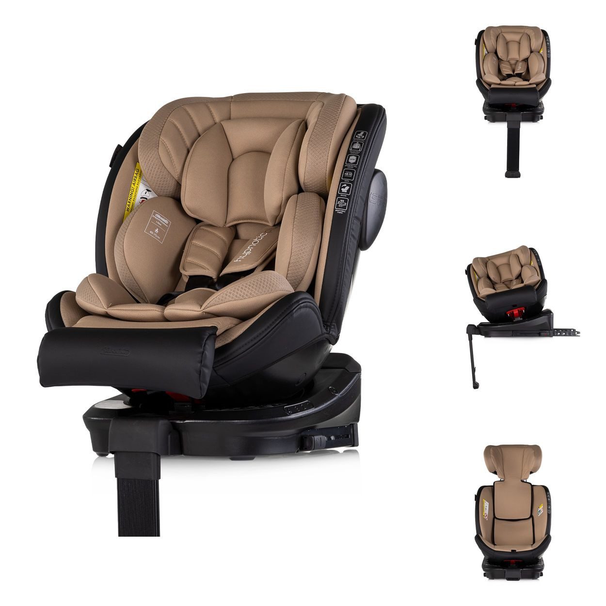 Chipolino Autokindersitz Kindersitz Hypnotic Plus, ab: 0, bis: 12, i-Size (40-150cm) Stützfuß Isofix Kopfstütze