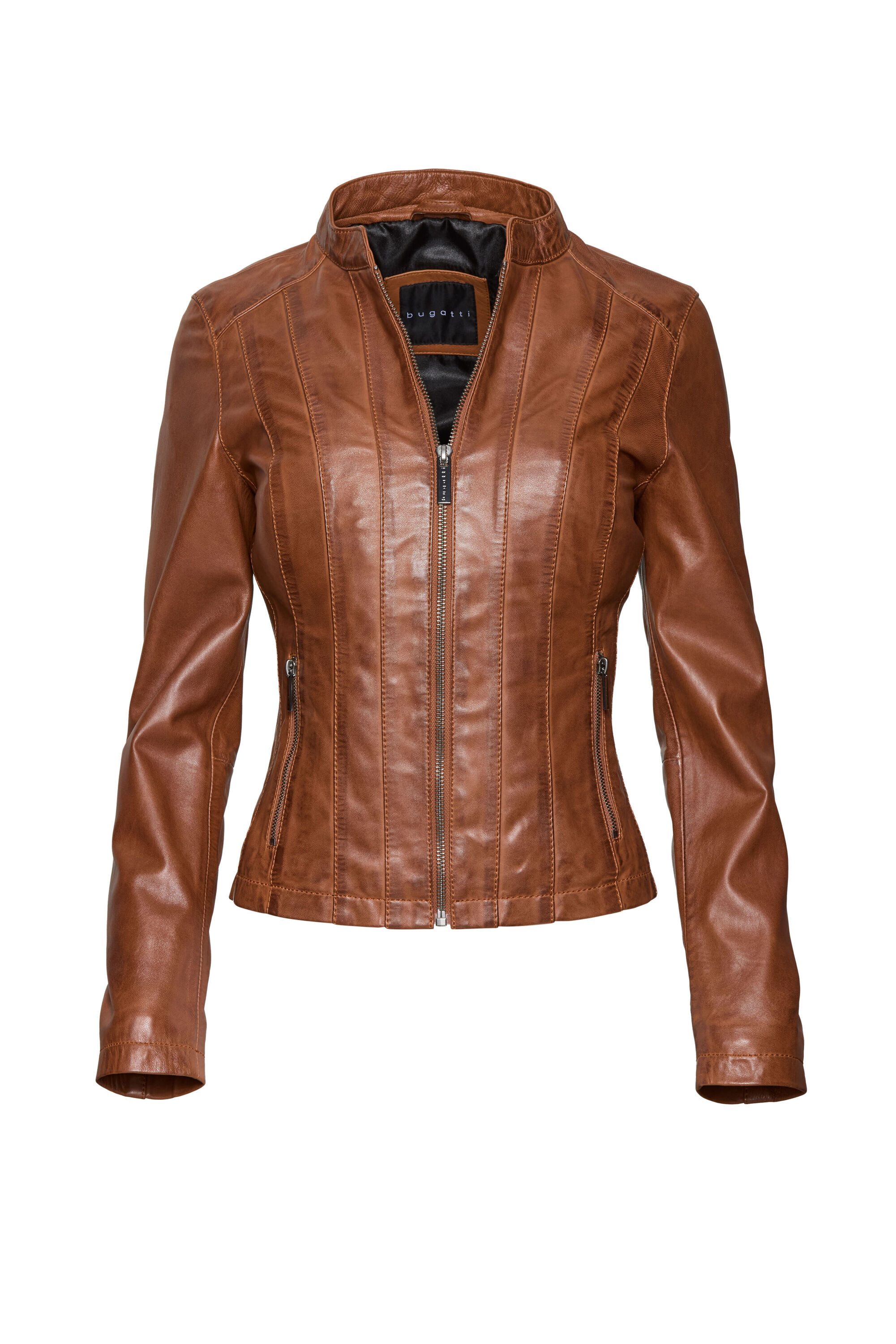 bugatti Lederjacke BULady-106 (1-St) mit Ziernähten günstig online kaufen
