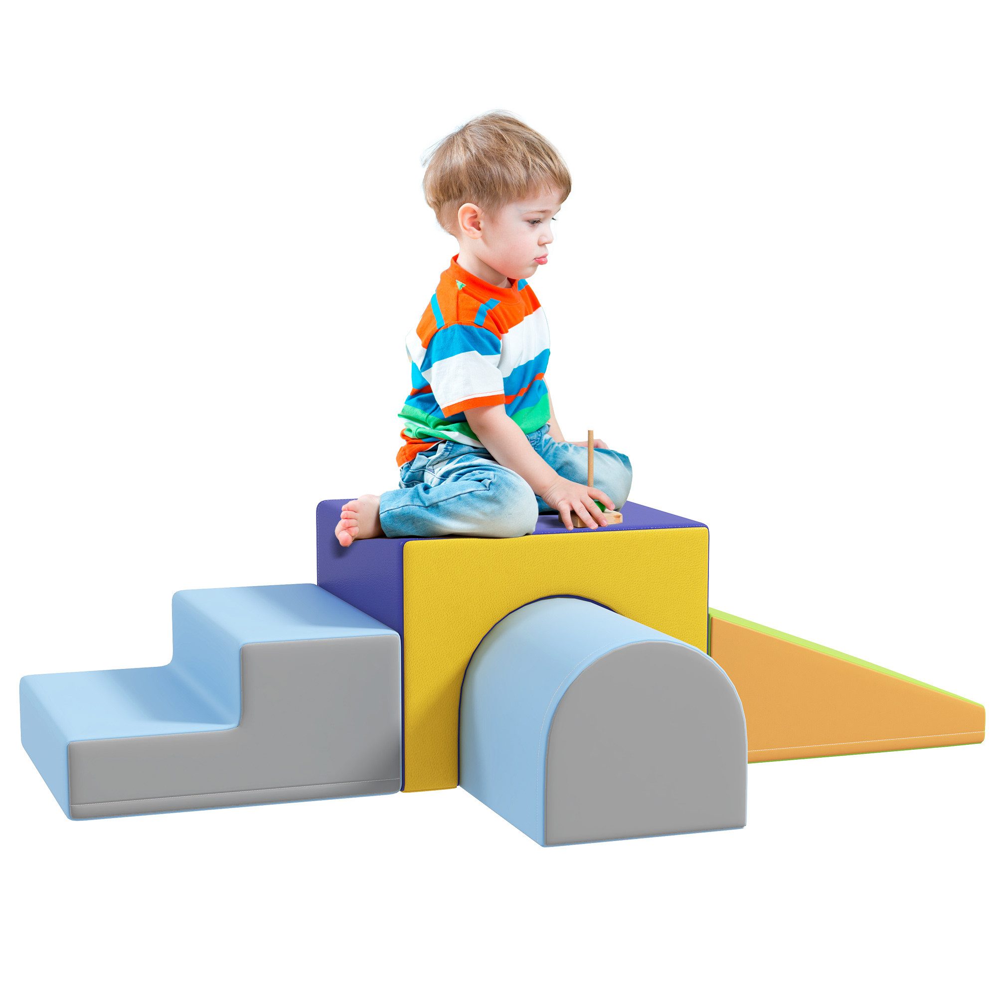 HOMCOM 4er-Set Bauklötze Bauspielzeug zum krabbeln, günstig online kaufen