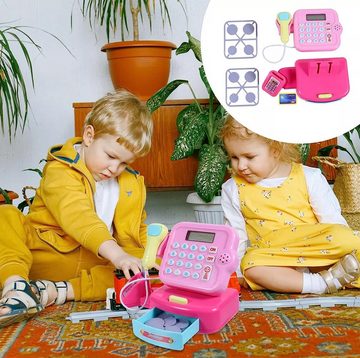 Jioson Spielkasse Kinderspielzeug Registrierkasse Lichter und Geräusche bunt