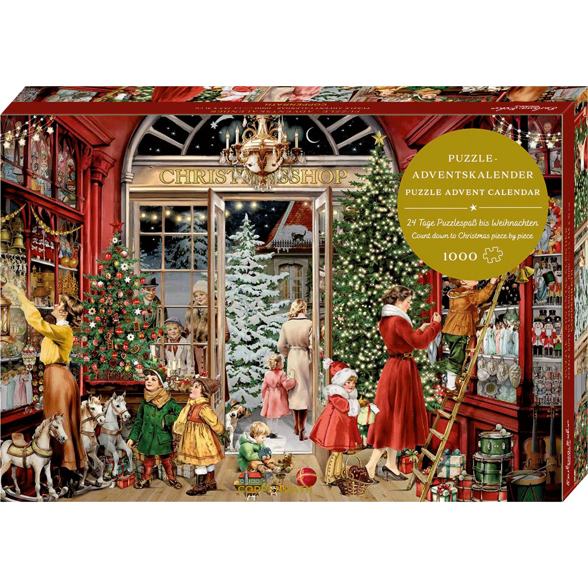 Coppenrath Wandkalender Puzzle-Adventskalender – Nostalgischer Weihnachtsladen
