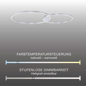 Paul Neuhaus Smarte LED-Leuchte LED Deckenleuchte Q - KATE, Smart Home, CCT-Farbtemperaturwechsel, Dimmfunktion, Memoryfunktion, mit Leuchtmittel, Alexa-tauglich steuerbar über APP, CCT Farbwechsel