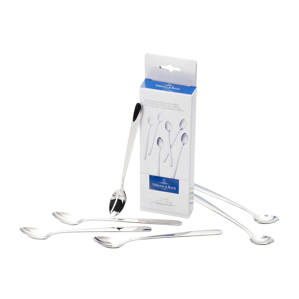 Villeroy & Boch Besteck-Set Daily Line Longdrinklöffelset 6tlg 200mm (6-tlg), 6 Personen, Edelstahl, Edelstahl, 6 Stck, spülmaschinenfest