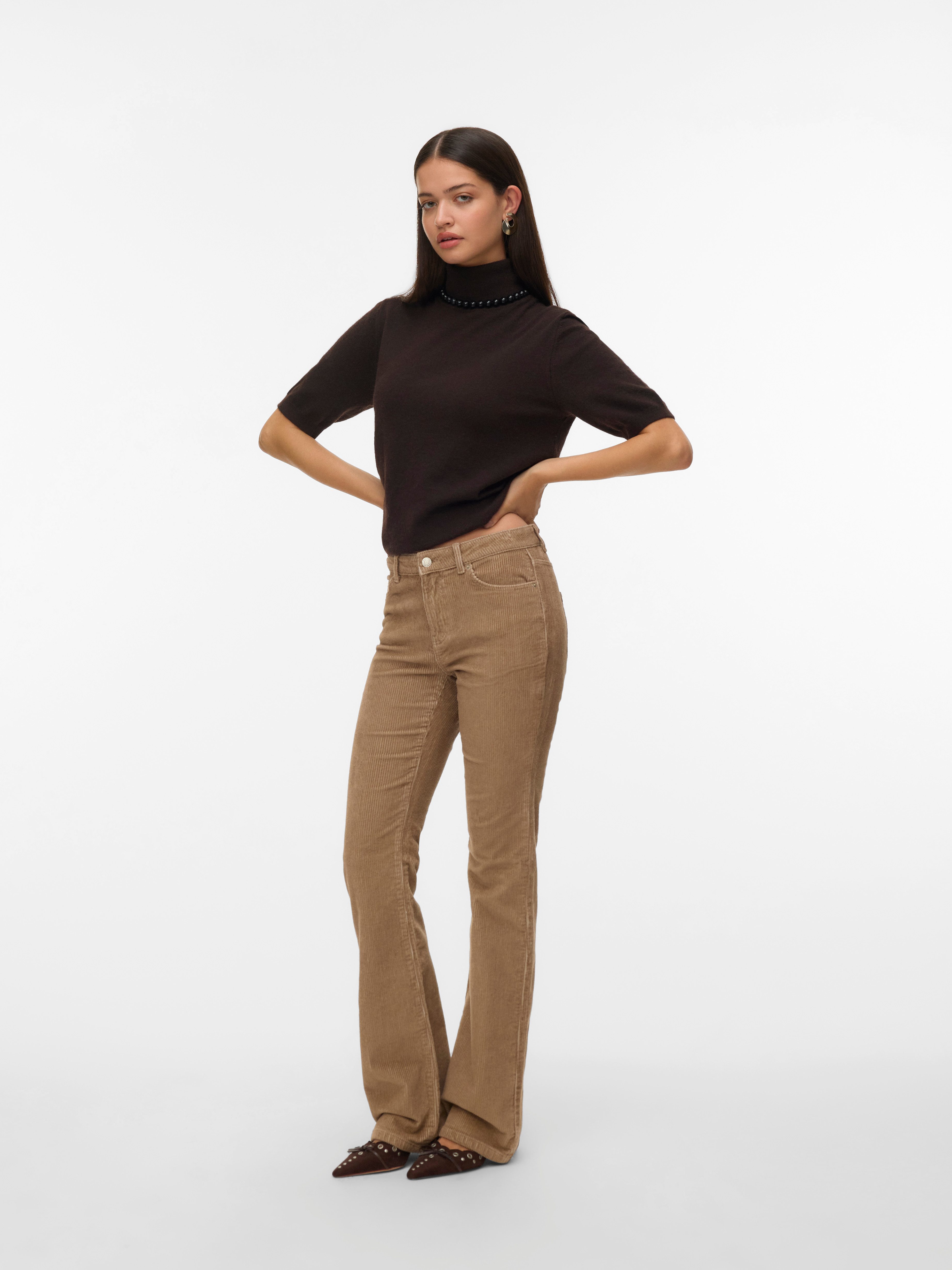 Vero Moda Cordhose VMFLASH MR FLARED CORDUROY PANTS NOOS Baumwollmischung