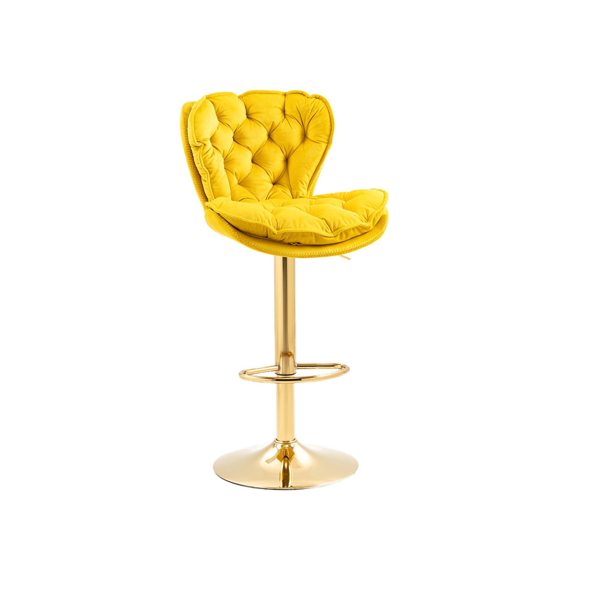 Esszimmer 2PC/setzen), gelb Barhocker für (mit Barstühle Fußstütze 360-Grad-Höhenverstellung Barhocker Küche, WISHDOR Tresenhocker,