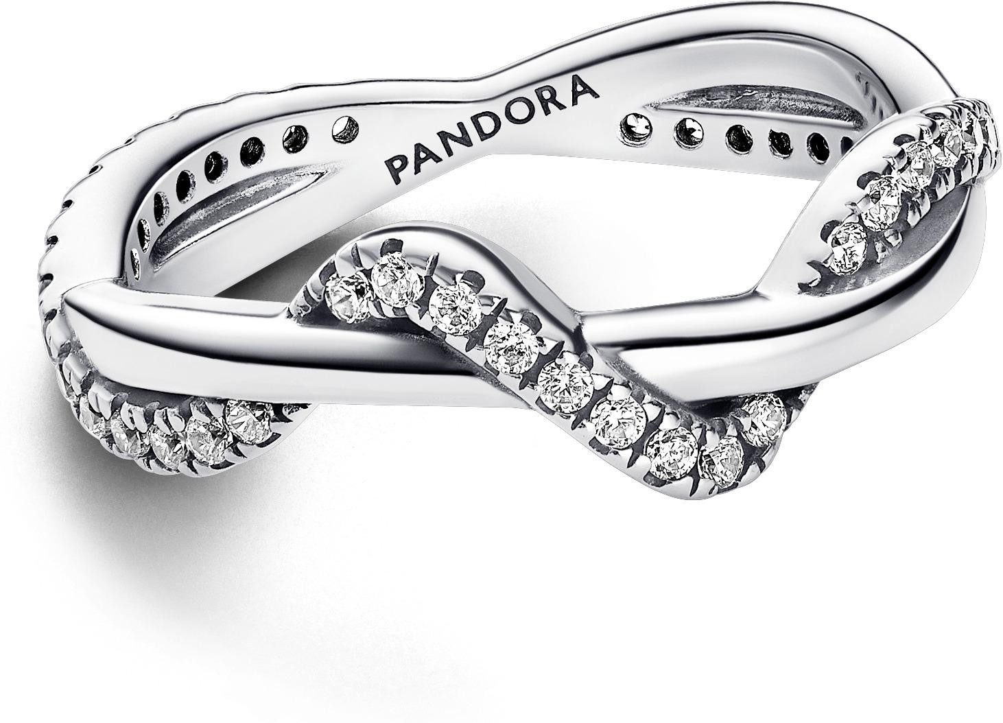Pandora Fingerring Pandora Funkelnde Verschlungene Welle Ring 193098C01 Dam günstig online kaufen