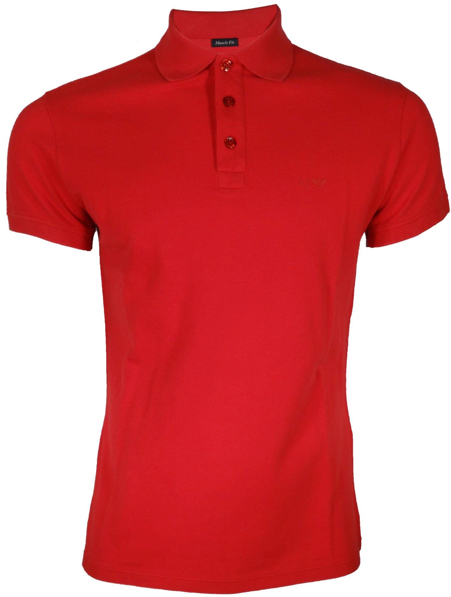 Poloshirt Fit ARMANI Muscle JEANS Red 06M99