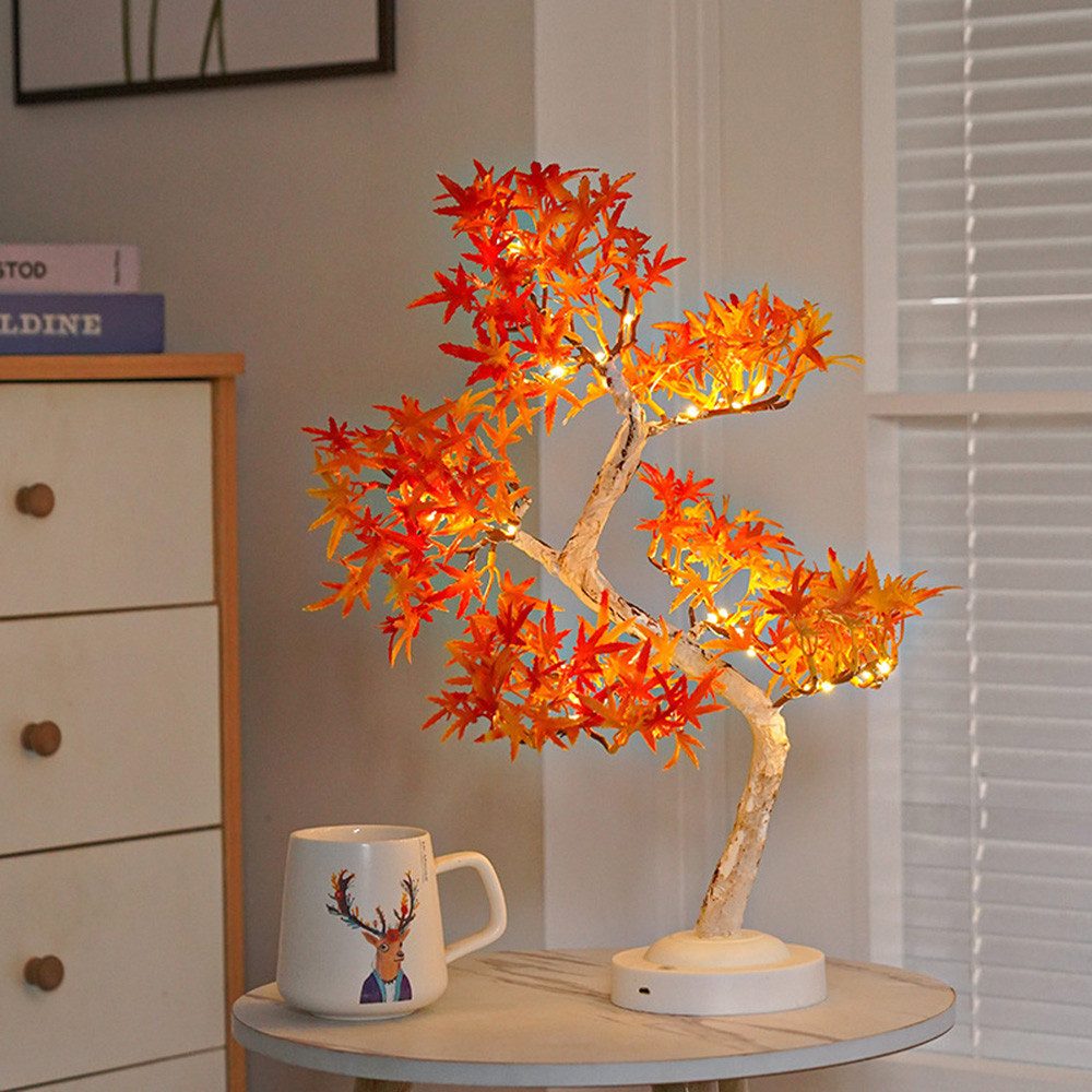 MUPOO LED Dekolicht LED Lichterbaum,Bonsai Tischleuchte,LED Kunstlicht Baumlampe, LED fest integriert, Weihnachtsdekoration,USB/Batterie,für Valentinstag Zuhause Festtage