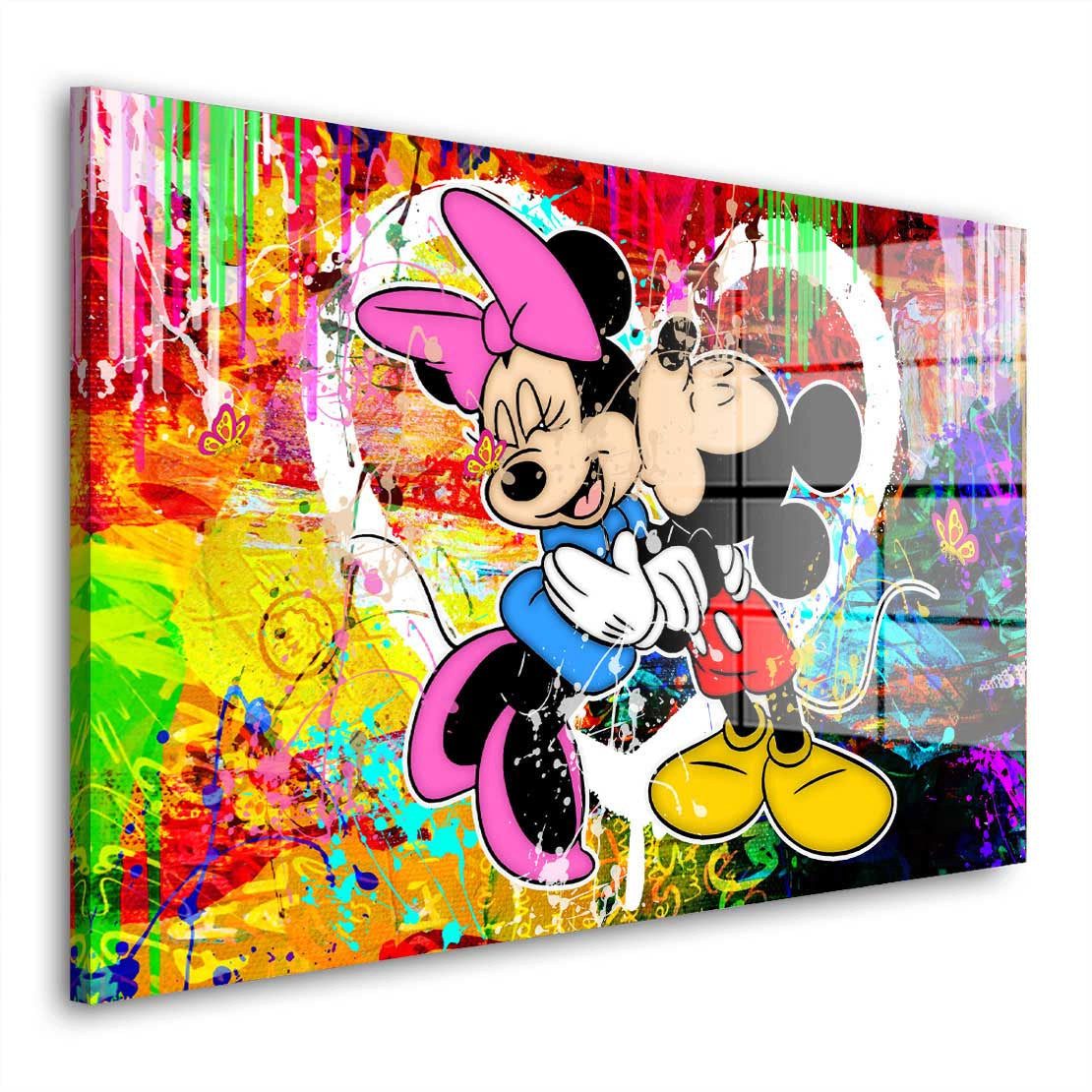 Acrylglasbild Minnie Pop Art Comic Acrylglas Wandbild Bild Wanddeko Wohnzimmer XL