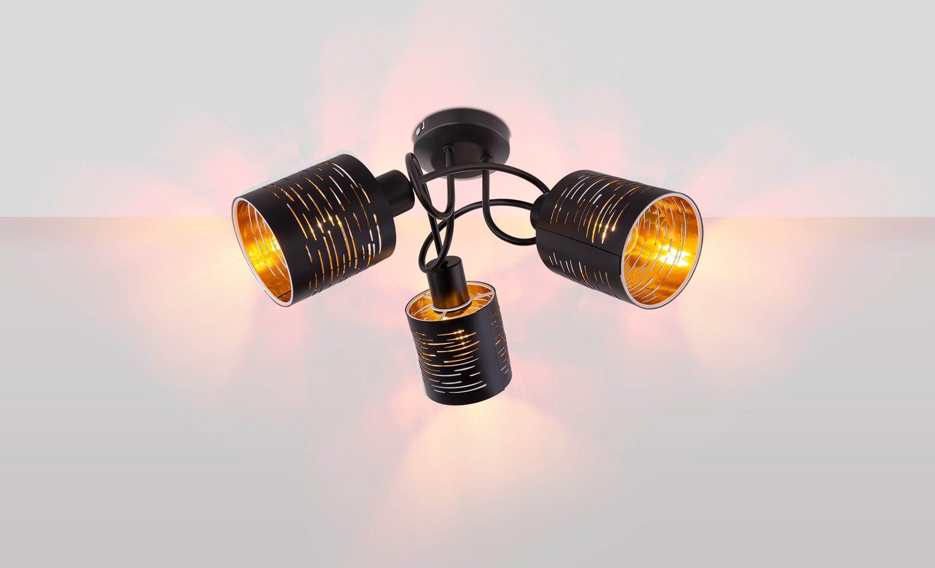 GLOBO LIGHTING Deckenleuchte TUNNO, ohne Leuchtmittel, Deckenlampe/goldfarb günstig online kaufen