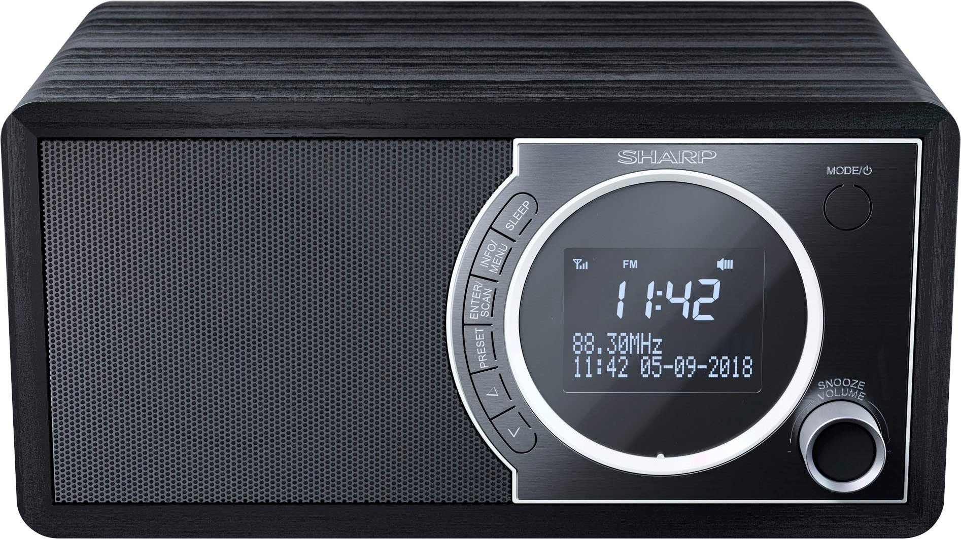 (DAB), mit Digitalradio W) Senderverfolgung, (Automatische DR-450 RDS, Sharp (DAB) schwarz 6 Digitalradio FM-Tuner