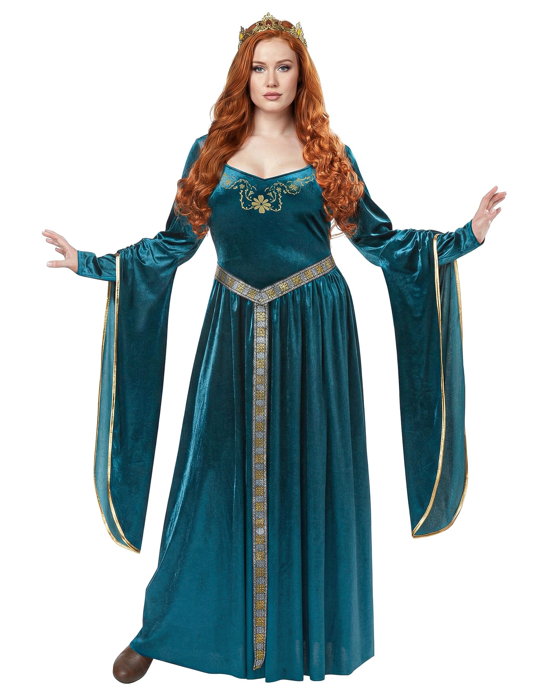 California Costumes Kostüm Renaissance Hofdame Plus Size Mittelalter-Damenkostüm hellpetrol