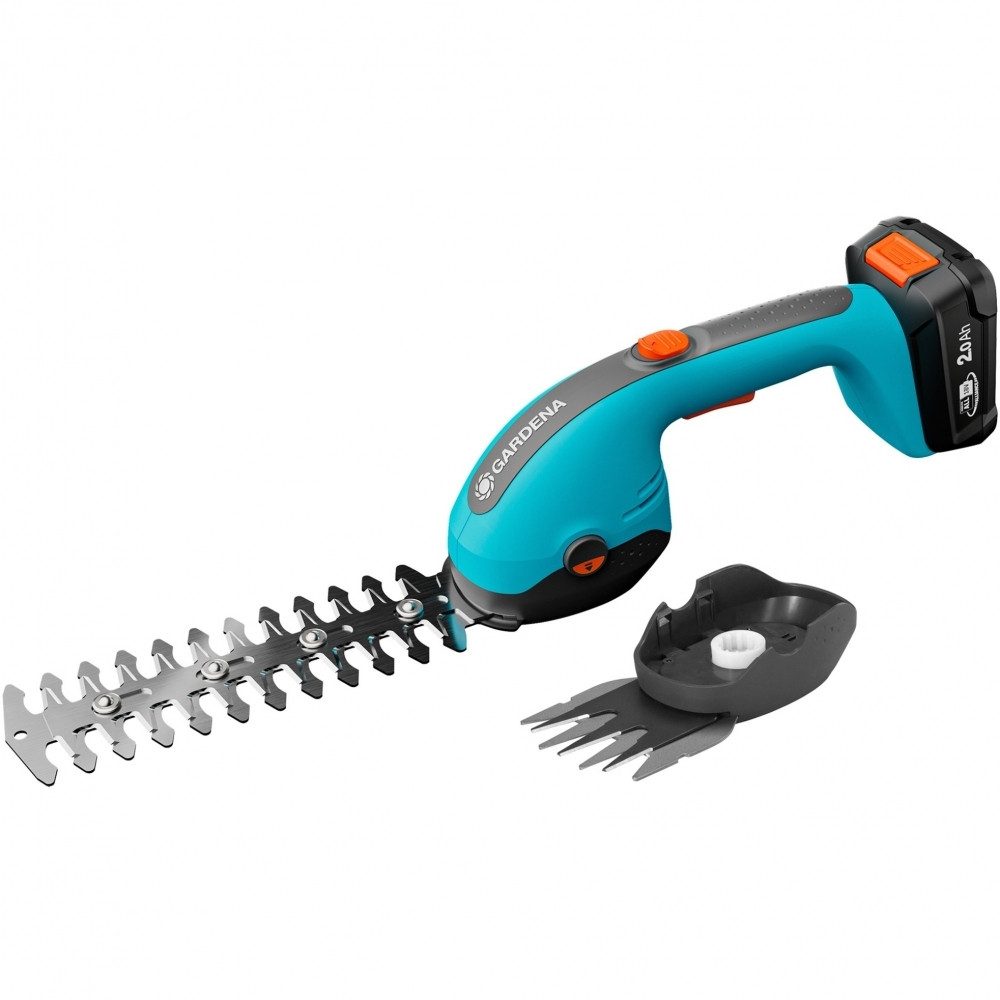 GARDENA Grasschere Gardena Akku-Gras- und Strauchschere PowerCut 20/18V Set, (Set mit 5 Teilen)