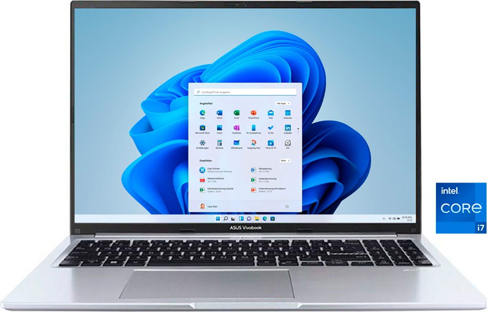 Asus Vivobook 16 X1605ZA-MB025W Notebook (40,6 cm/16 Zoll, Intel Core i7 1255U, Iris Xe Graphics, 512 GB SSD)