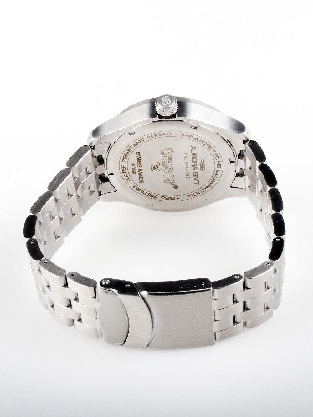 Traser Quarzuhr Traser H3 107232 P59 Aurora GMT Herrenuhr 42mm 10ATM Traser H3 107232 P59 Aurora GMT Herrenuhr 42mm 10ATM