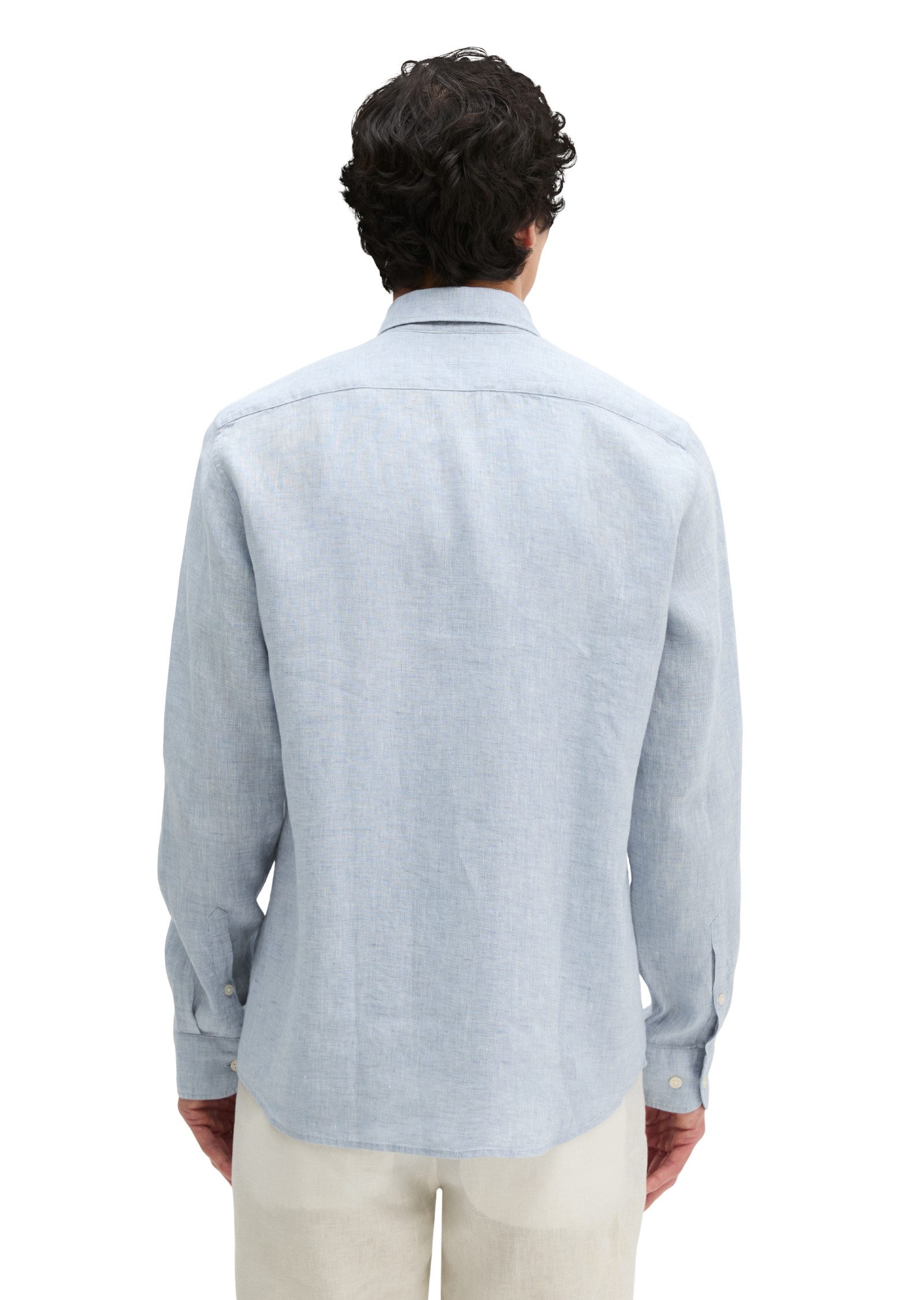 Marc O'Polo Langarmhemd shaped fit aus feinem Leinen-Chambray günstig online kaufen