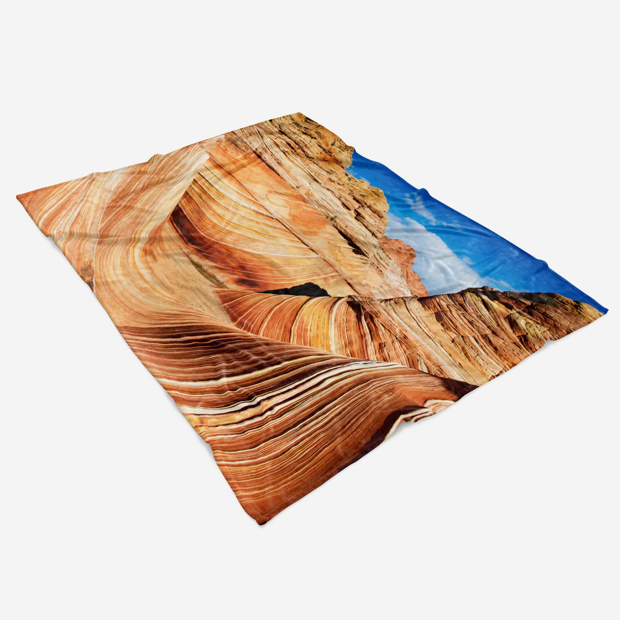 Sinus Art Handtücher Muster, Saunatuch Handtuch Baumwolle-Polyester-Mix Berge schöne (1-St), Fotomotiv Handtuch Strandhandtuch Kuscheldecke Arizona mit