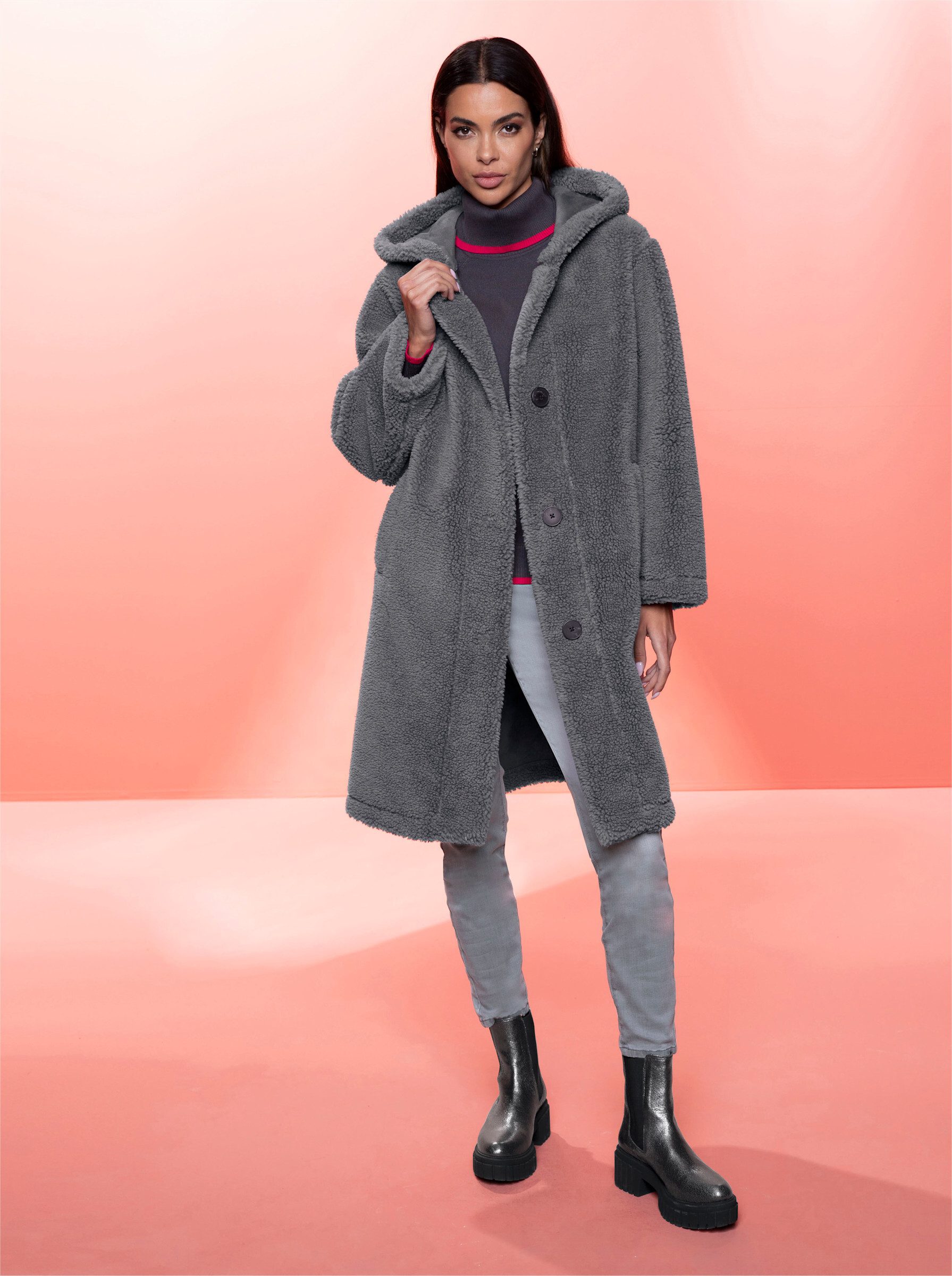 heine Langmantel Fleecemantel . günstig online kaufen