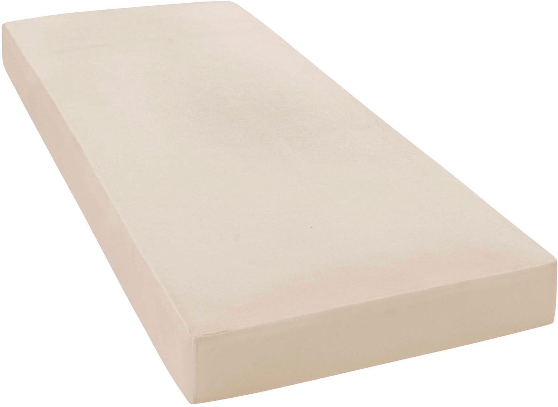 Janine Spannbettlaken MAKO-FEINJERSEY 5007, Mako-Jersey, Gummizug: rundum, (1 Stück), aus 100% Baumwolle, für Matratzen bis 26 cm Höhe