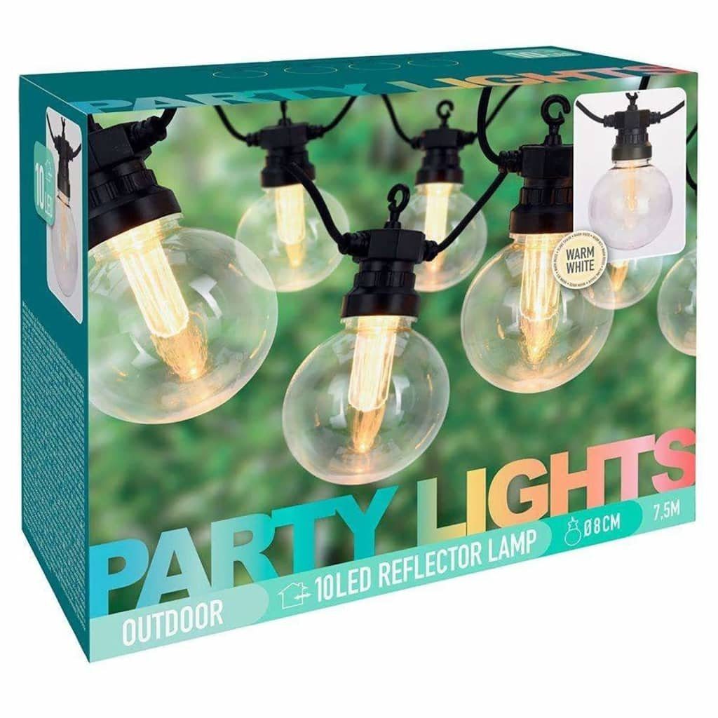 LEDs 7,5 Outdoor Progarden Lichterkette m Außen-Wandleuchte 10