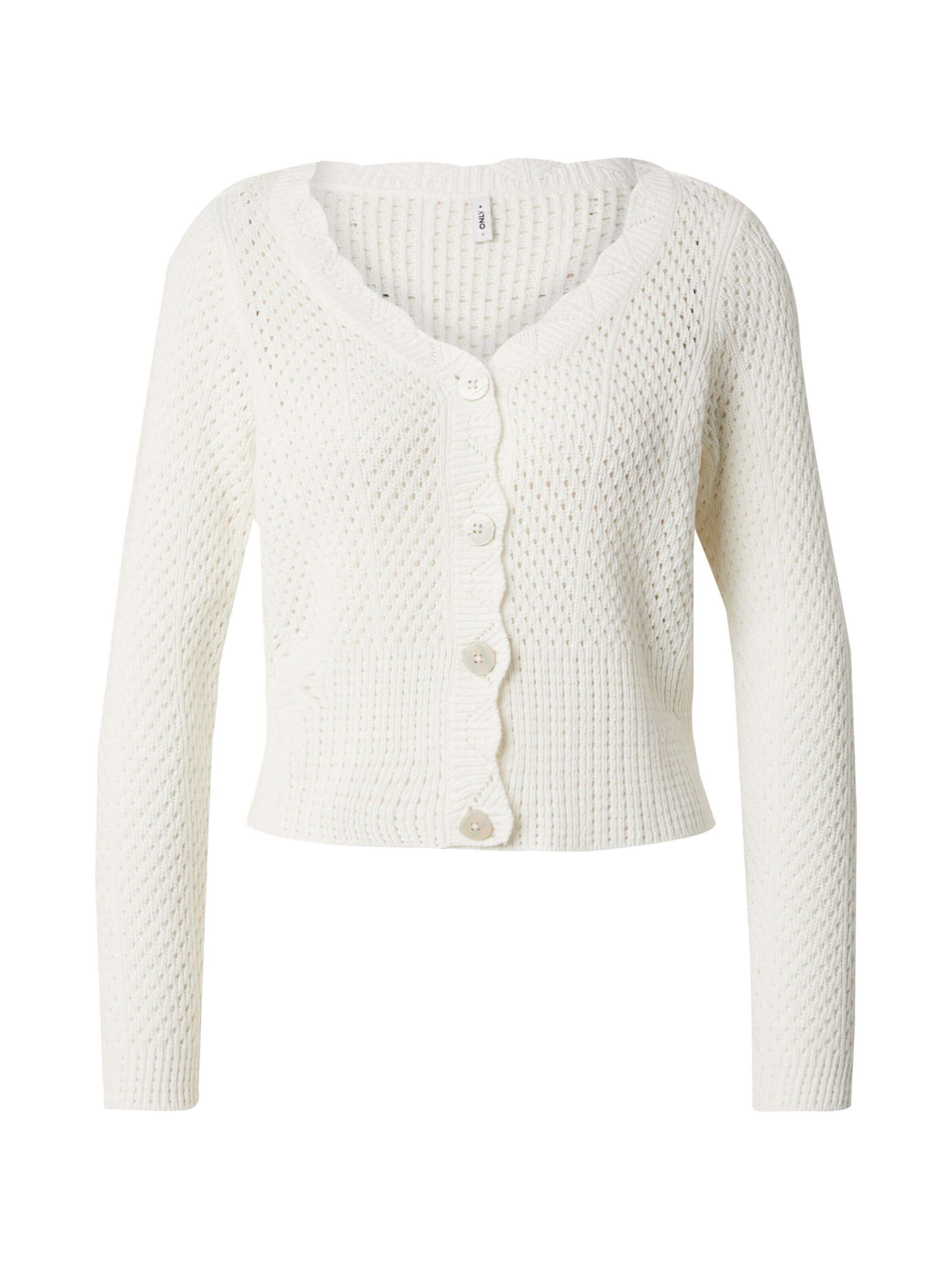 Strickjacke ONLROSELIA – Cardigan mit Knopfleiste und geripptem Bündchen