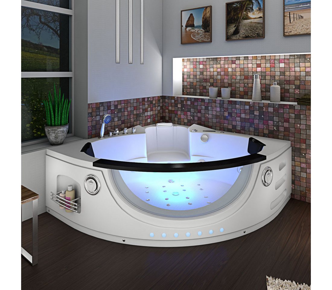 Thumbnail - AcquaVapore Whirlpool-Badewanne Whirlpool Pool Badewanne Wanne W06H-TH 152x152cm, (1-tlg)