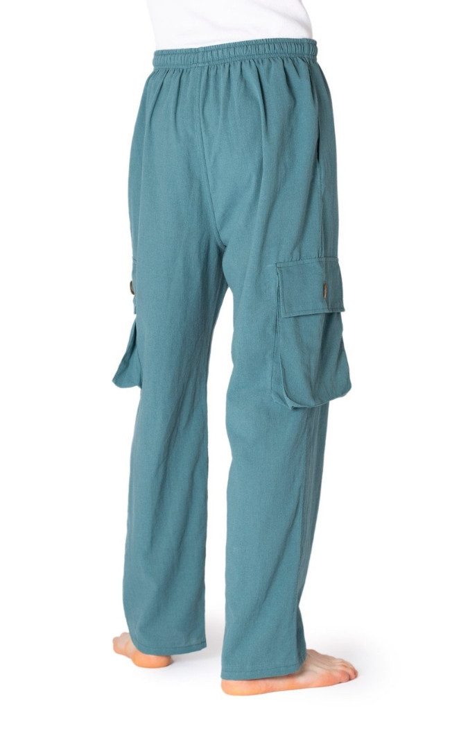 PANASIAM Cargohose Cargo-Hose K bequeme Sommerhose mit 4 Taschen aus 100% Baumwolle Unisex Freizeithose für Damen und Herren Relaxhose Cargohose