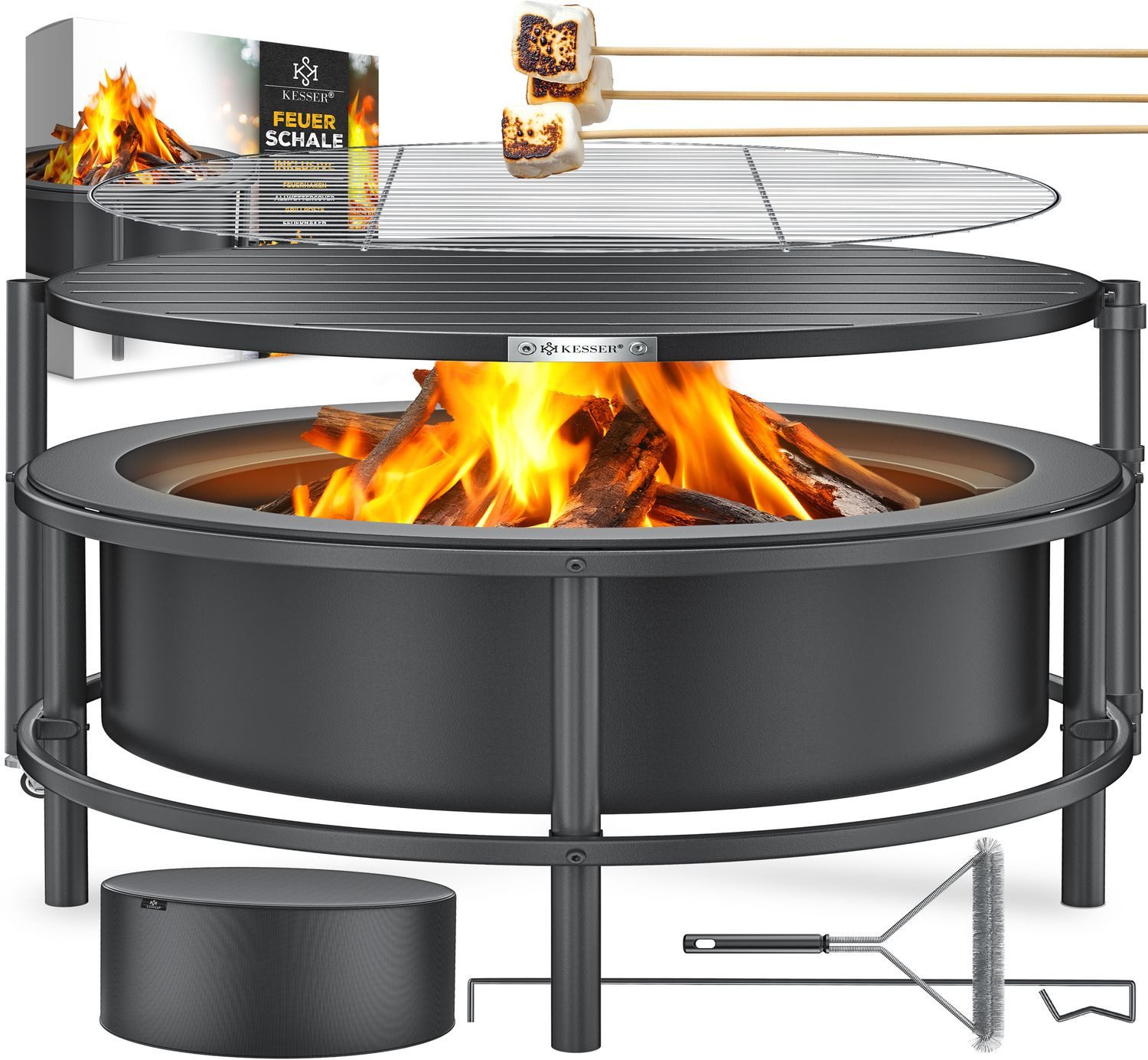 KESSER Feuerschale Ø65cm Feuerstelle aus kaltveredeltem Stahl mit 0,6mm Sta günstig online kaufen