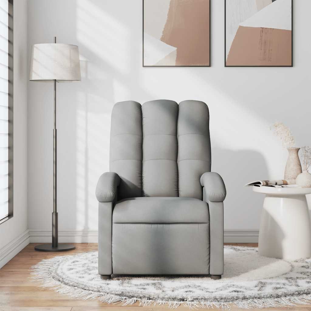 vidaXL Sessel Massagesessel Hellgrau Stoff (1-St) günstig online kaufen