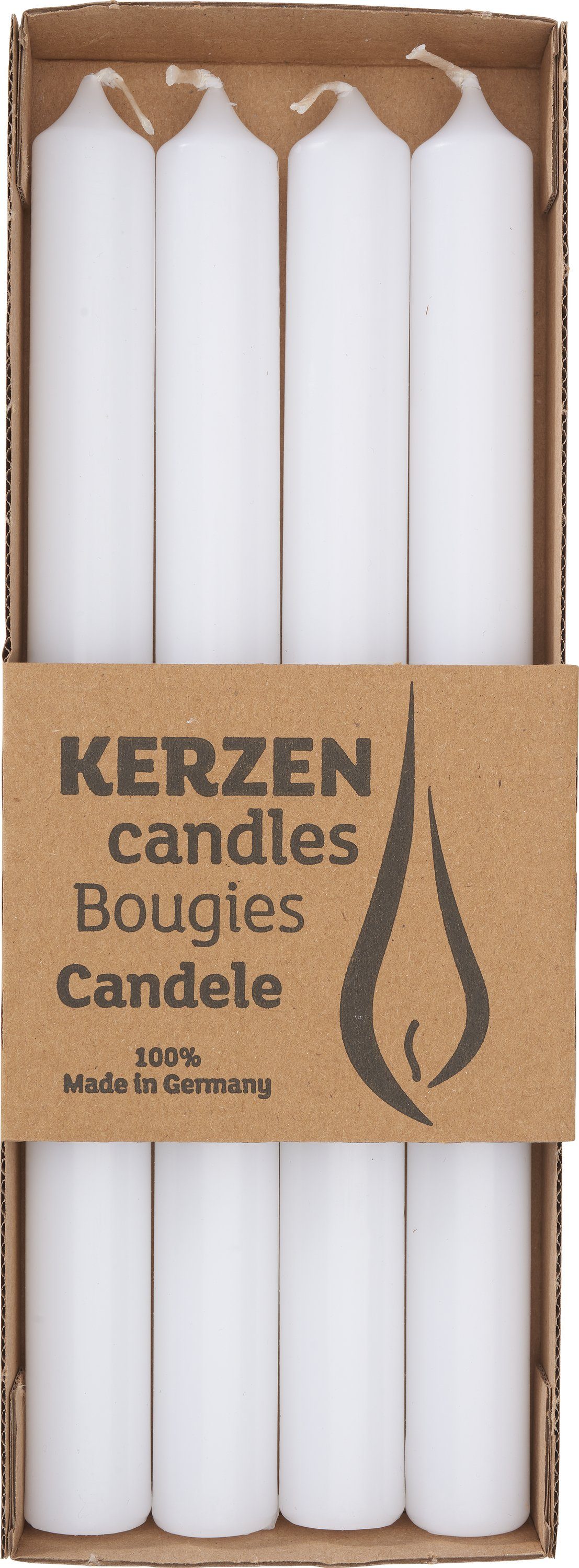 Wenzel Stumpenkerze Stabkerze, 4 Stück