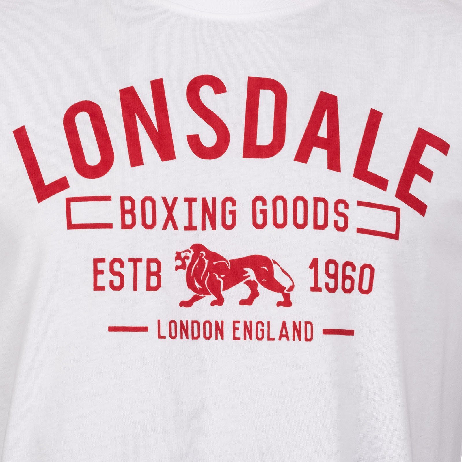 White/Red T-Shirt Lonsdale PAPIGOE