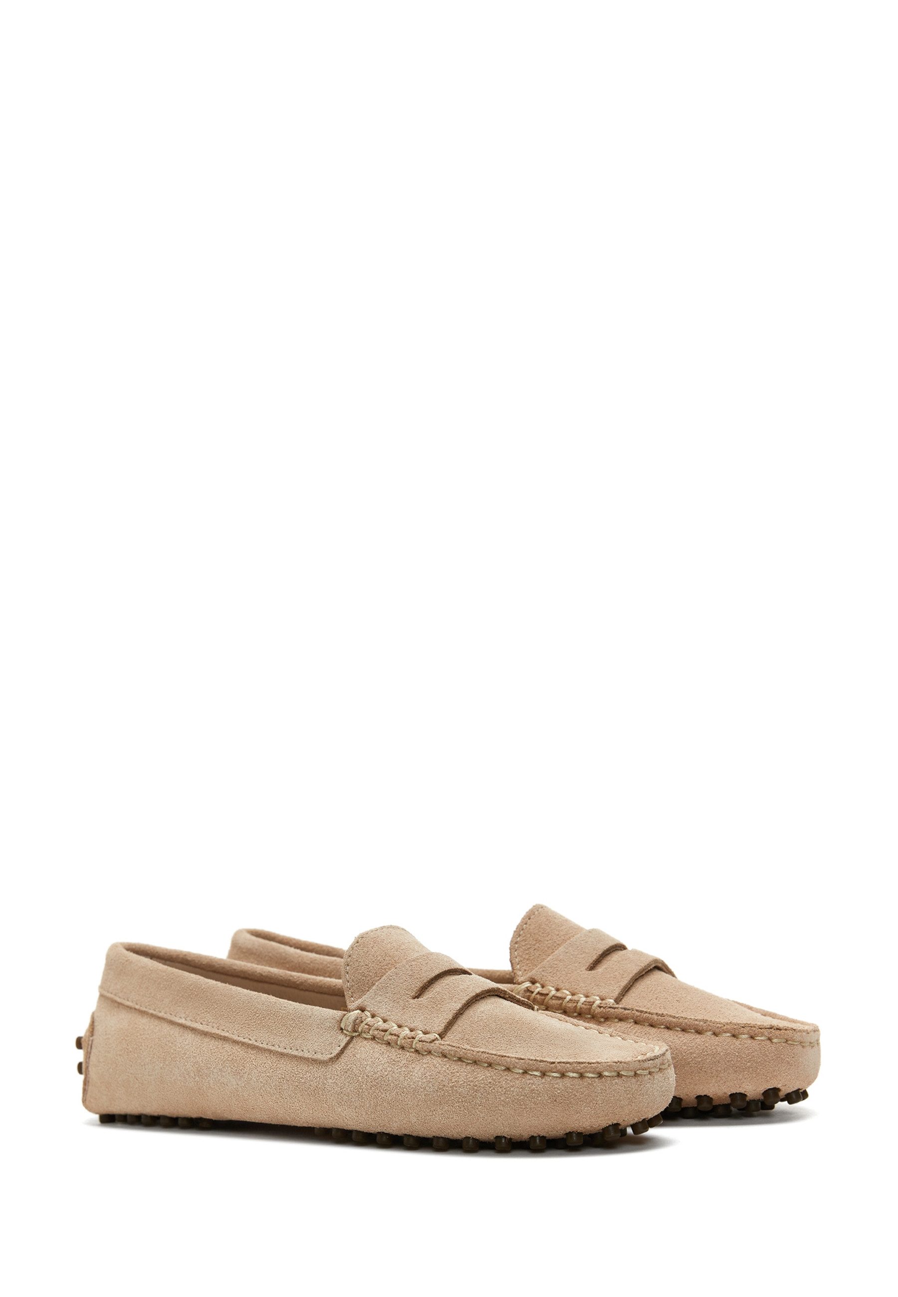 Derimod Loafer aus Veloursleder Loafer Echtes Wildleder, Lederfutter, TPU-Sohle, Slip-on-Design