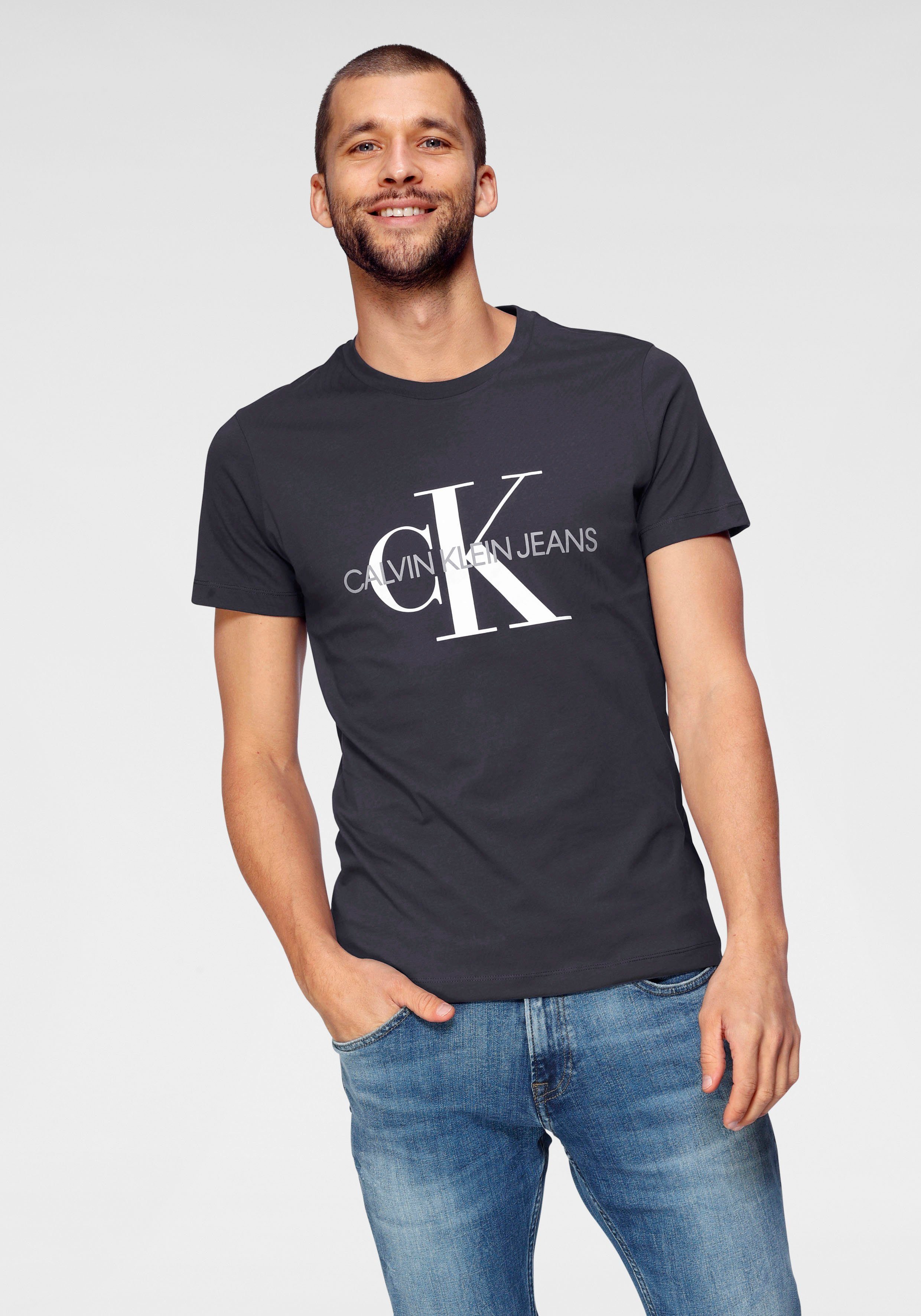 Calvin Klein Jeans T-Shirt ICONIC MONOGRAM SLIM TEE mit großem CK-Print günstig online kaufen