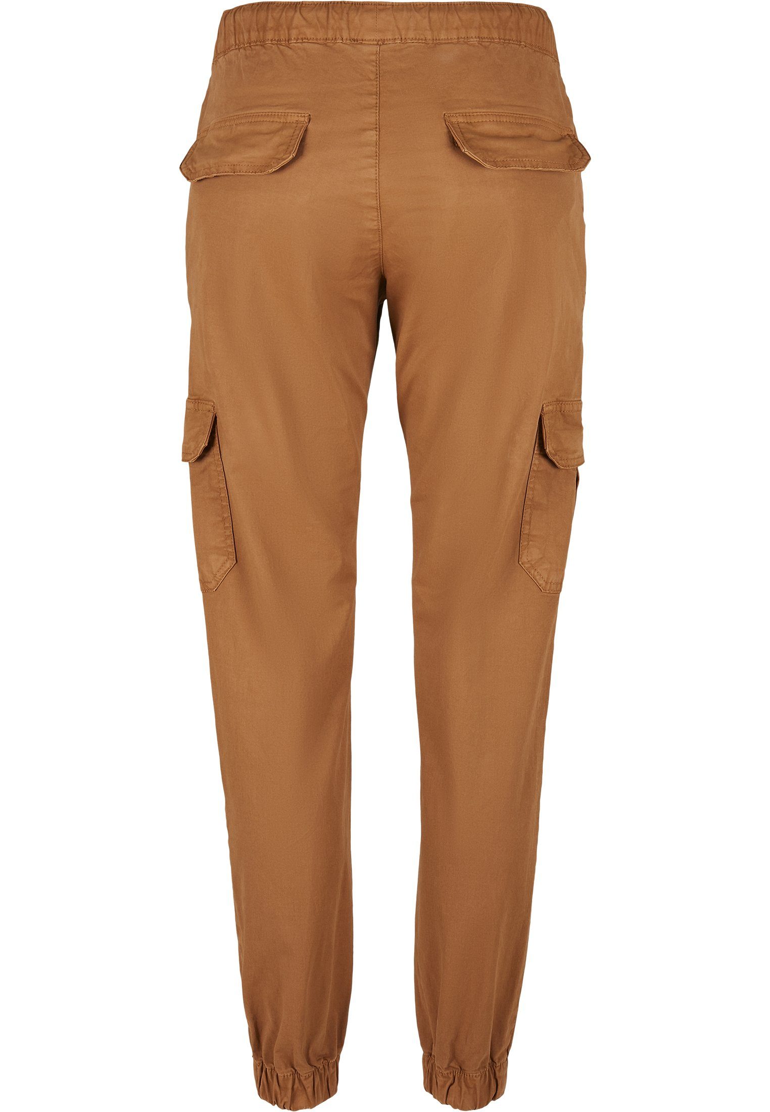 URBAN CLASSICS Cargohose Damen Waist Jogging (1-tlg) Ladies High toffee Pants Cargo