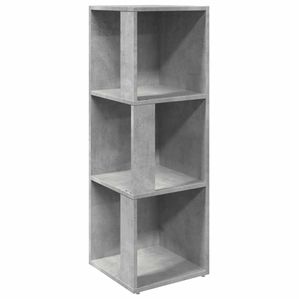 furnicato Beistellschrank Eckregal Betongrau 33 x 33 x 100 cm – Robust und platzsparend (1-St)