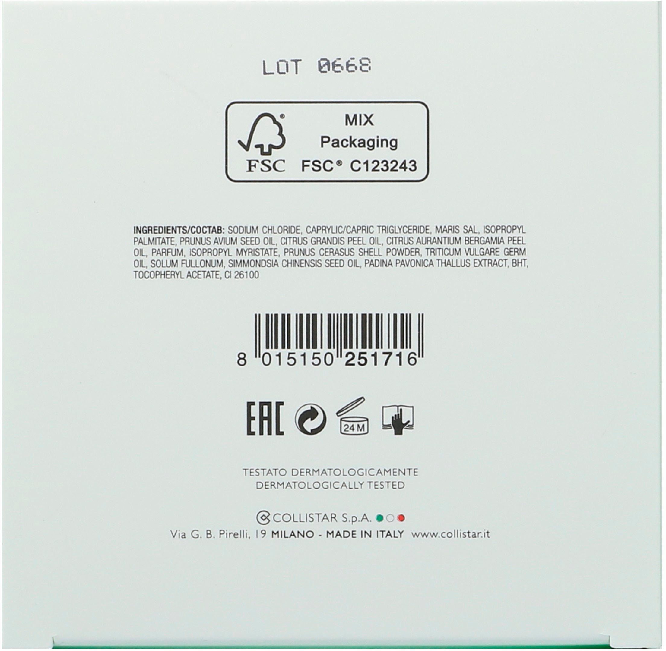 COLLISTAR Körperpeeling Firming Talasso Scrub, Strafft die Haut, mit hawaiianischem Salz, verwöhnt die Haut.