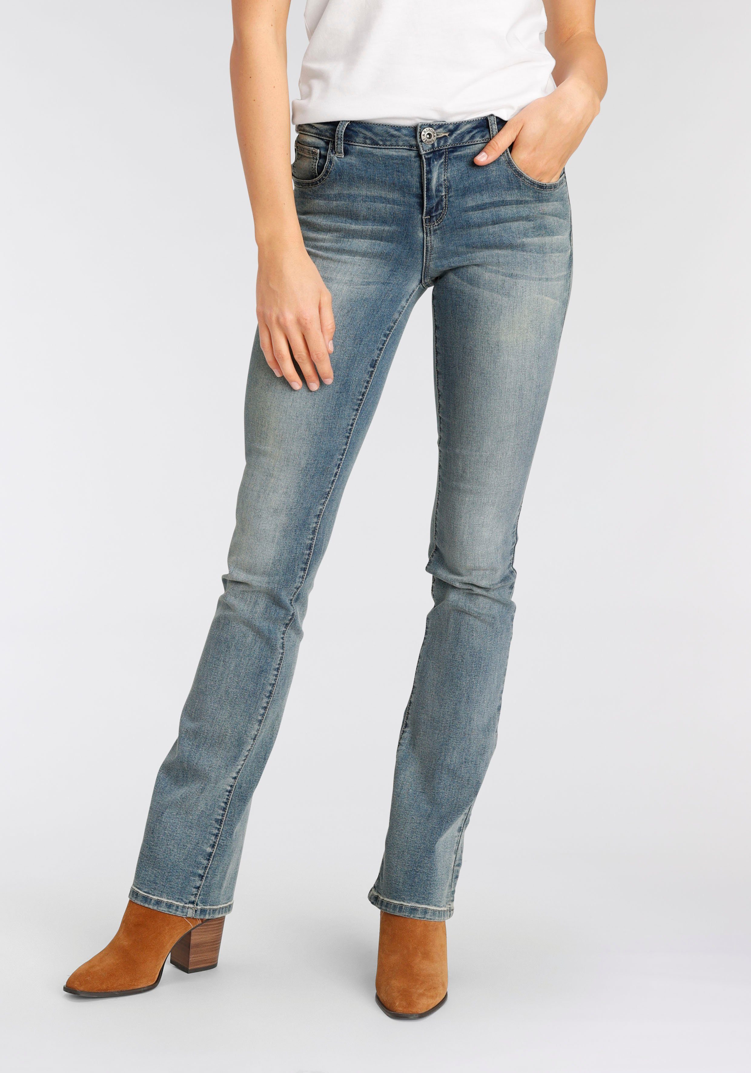 Arizona Bootcut-Jeans Ultra-Stretch Mid-Waist